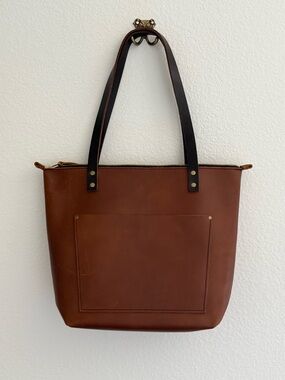 Portland Leather Brown Tote Bag Large